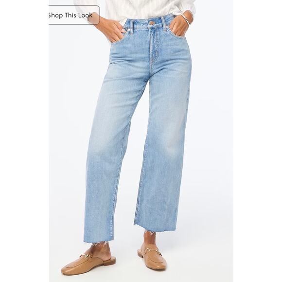 J. Crew Denim - J. Crew Wide-leg Cropped Jean in All-day Stretch Size 30